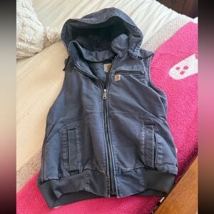 Carhartt Gray Hooded Vest